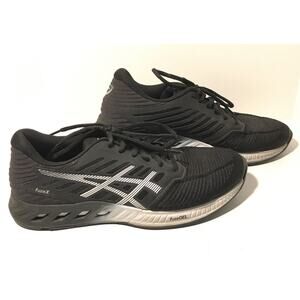 ASICS Women's FuzeX Rush Adapt Running Shoe, Black/White/Dark Grey, 8 1/2 US